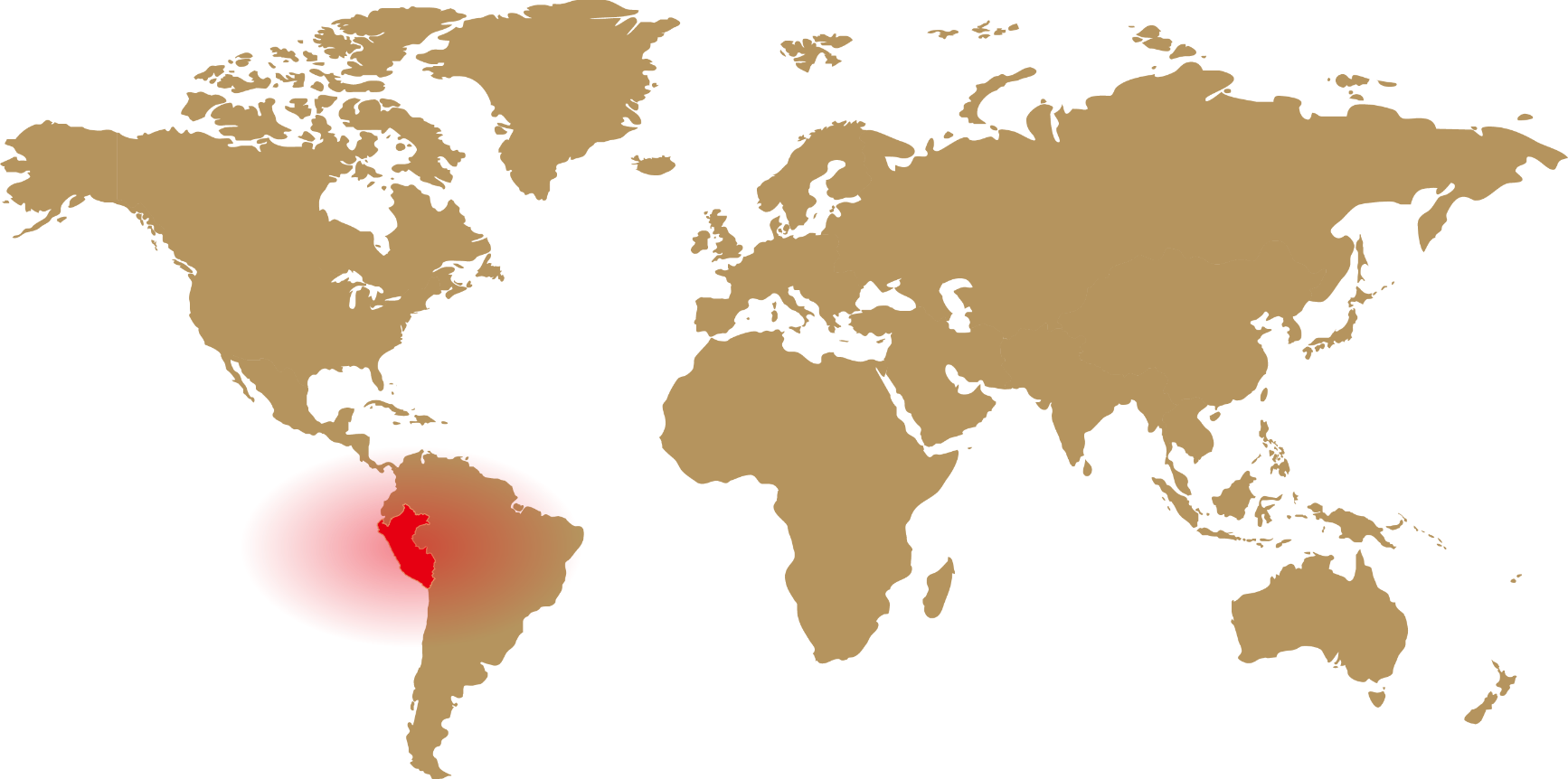 World map highlighting Peru